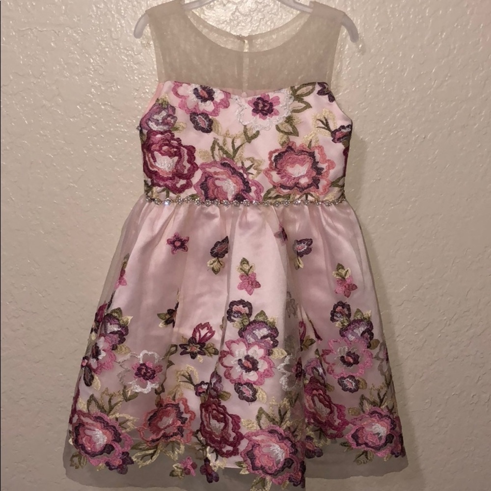 Little Girl’s Pink Floral Dress